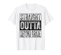 Straight Outta Second Grade Class of 2026 Graduate 2nd Grade Maglietta