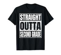 Straight Outta Second Grade Graduation Class 2026 2nd Grade Maglietta