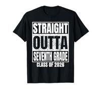 Straight Outta Seventh Grade Class 2026 Graduation 7th Grade Maglietta