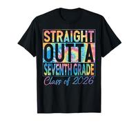 Straight Outta Seventh Grade Graduate Funny 2026 Seven Grade Maglietta