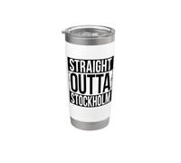 STRAIGHT OUTTA STOCCOLMA Bicchiere termico in acciaio inox doppia parete