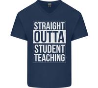 Straight Outta Student Teaching Insegnante Uomo V-Neck Maglietta In Cotone