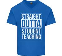 Straight Outta Student Teaching Insegnante Uomo V-Neck Maglietta In Cotone