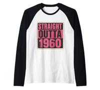 Straight Outta The 60's 1960 Born Birthday Vintage da donna Maglia con Maniche Raglan