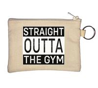 Straight Outta The Gym Portachiavi Portamonete Beige