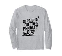 Straight Outta the Penalty Box Funny Hockey Hockey Maglia a Manica