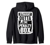 Straight Outta The Penalty Box - Portiere per giocatore di hockey su ghiaccio Felpa con Cappuccio
