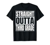Straight Outta Third Grade Class of 2026 Graduate 3rd Grade Maglietta