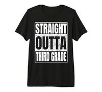 Straight Outta Third Grade Graduation Class 2026 3rd Grade Maglietta Premium