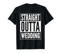 Straight Outta Wedding - Parte della Città di Berlino, Colore: Bianco Maglietta