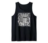 Straight Outta Yonkers in Grungy Sguardo Invecchiato Canotta
