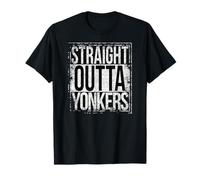 Straight Outta Yonkers in Grungy Sguardo Invecchiato Maglietta