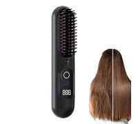 Straightener Brush, Heated Cordless Brush, Ceramic Hot Comb Styling Tool, Portable Straightening Accessory, Professional Home And Travel Care, For Girls Women Wife Girlfriend Home