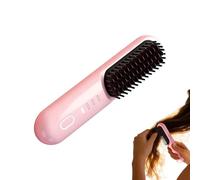 Straightening Brush Cordless, Hair Styling Tool, Heat Device with 3-Setting Style, Brush for Home Dorm, Salon Aid, Practical Support for Travel Hotel Bathroom Hairdresser Women Event Gathering
