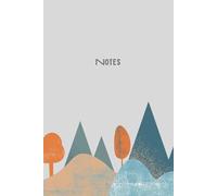 Straightforward Education Notebook: Blue and Orange Mountain with Dark and Light Gray Cactus Cover Background