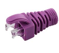 Strain Relief Boot Cat5e - Cat6 Cat6A cables upto 6.5MM - violet 100pcs - Warranty 300M NEW