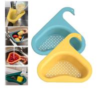 Strainer Pro,Kitchen Triangle Sink Filter,Faucet Hanging Filter Basket,Kitchen Sink Drain Basket Swan,Multi-function Water Storage Tank Drain Rack Fits All Sink (2A)