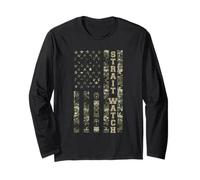 Strait Watch USA American Flag Camouflage Distressed Style Maglia a Manica