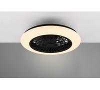 STRALSUND VENTILATORE E PLAFONIERA LED 30W 3500lm, 2700 - 6500K CON EFFETTO CIELO STELLATO BORDO NERO CON TELECOMANDO MULTIFUNZIONE REGOLAZIONE INTENSITA' E TEMPERATURA DI COLORE D.50CM