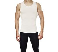 Strammer Max Compression Tank Top Shirt | Uomo | Shapewear supporta la postura, Bone Bianco, XL/XXL