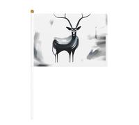 Strana antilope Sei pezzi Stampato su entrambi i lati bandiera portatile 14 x 20,8 cm, adatta per tifare attività di squadra