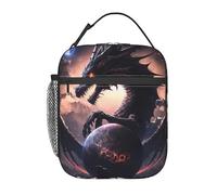 Strana borsa per il pranzo a forma di drago, porta pranzo per uomo e donna, borsa termica riutilizzabile, piccola borsa frigo a prova di perdite con elevata capacità per lavoro, picnic, campeggio