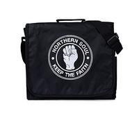Strand Clothing Borsa Da Spalla - Northern Soul : Keep The Faith - Retro Vintage Stile - Messenger DJ Vinyl Disco In Vinile LP Shoulder Messenger Bag (Taglia Unica)