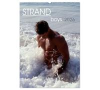 Strandboys 2026 (Wandkalender 2026 DIN A2 hoch), CALVENDO Monatskalender: 12 knackige Jungs am Strand