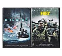 Stranded World War 2 Soldiers/ Feature Film Collection: Fury & Dunkirk Double Feature DVD Bundle