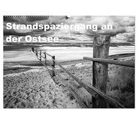 Strandspaziergang an der Ostsee (Wandkalender 2026 DIN A2 quer), CALVENDO Monatskalender: Schwarzweiss-Aufnahmen entstanden am Strand von Darß und Rügen