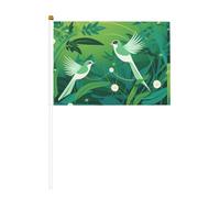 Strange Bird - Bandiera a mano stampata su entrambi i lati, 14 x 20,8 cm, adatta per attività di squadra di tifo