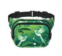Strange Bird Fitness borsa a tracolla da viaggio, alla moda e casual, marsupio quadrato a doppio strato, nero, taglia unica, Nero, One Size