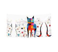 Strange Cat - Straniera stampata da appendere, 177,8 x 88,9 cm, per feste natalizie, 180 x 90 cm