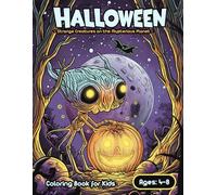 Strange Creatures on the Mysterious Planet: Halloween Coloring Book for Kids Ages 4-8