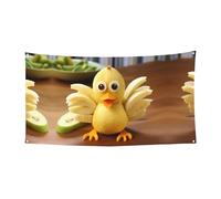 Strange Ducks - Straniera stampata da appendere, 177,8 x 88,9 cm, per feste natalizie, 180 x 90 cm