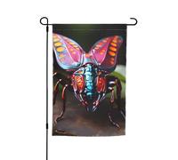 Strange Insects - Bandiera da giardino con stampa di insetti strani, 30,5 x 45,7 cm, bandiere stagionali su entrambi i lati, per cortile, portico, decorazione per feste