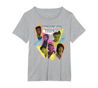 Stranger Things 4 Lucas, Max, Dustin, Eleven, Mike Maglietta, Donna Plus-Size, Grigio Melange, 3X