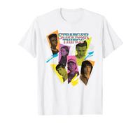 Stranger Things 4 Lucas, Max, Dustin, Eleven, Mike Maglietta, Uomo, Bianco, 3XL
