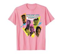 Stranger Things 4 Lucas, Max, Dustin, Eleven, Mike Maglietta, Uomo, Rosa, XXL