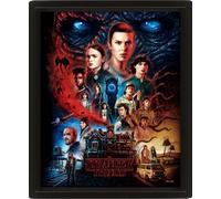 Pyramid International Poster 3D con cornice di Stranger Things (design Vecna) 25 cm x 20 cm x 1,3 cm, stampa artistica da parete con cornice - Prodotto ufficiale Stranger Things