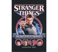 Stranger Things 5 Poster My Batteria Is Charged 46, Compleanno, Natale Regalo
