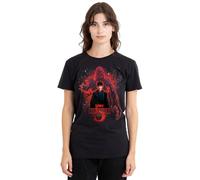 Stranger Things 5 Poster Sorcerer Will Versus Vecna Ladies T Shirt, Black, XX-Large