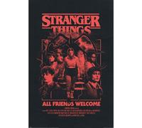 Stranger Things 5 Poster Tutti Friends Welcome 49, Compleanno, Regalo Ufficiale