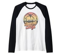 Stranger Things 80's Sunset Mindflayer Group Maglia con Maniche Raglan