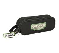 STRANGER THINGS - Astuccio doppio per ragazzi, astuccio per bambini, ideale per bambini in età scolare, comodo e versatile, qualità e durata, 21x6x8 cm