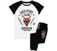 Stranger Things Bambini Pigiama | Unisex Hellfire Club Outfit Eddie Eleven Mike Dustin Max Membri T-Shirt Loungepants Co-ORD Pjs Set | Merchandising delle Serie Netflix
