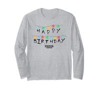 Stranger Things Birthday Lights Ufficialmente Autorizzato Maglia a Manica