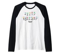 Stranger Things Birthday Lights Ufficialmente Autorizzato Maglia con Maniche Raglan