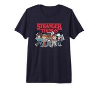 Stranger Things Cartoon Group Maglietta Premium