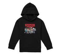 Stranger Things Cartoon Group Youth Kids Boy Girls Pull-Over Hoodie, Athletic Heather, 9-11
